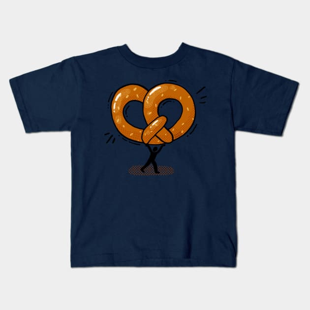 Gigantic Pretzel Kids T-Shirt by Tania Tania